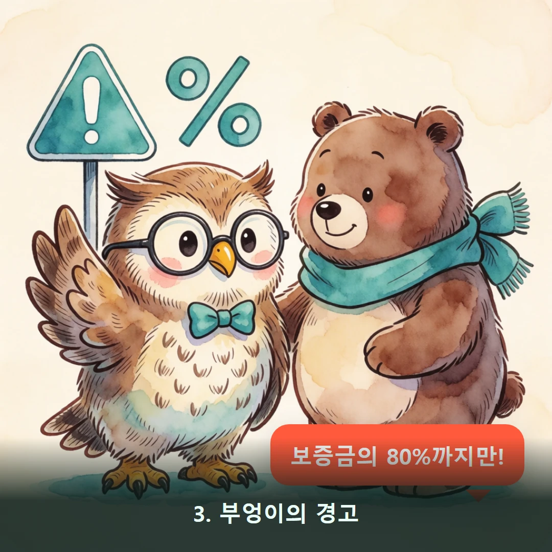 웹툰 3컷 — 3. 부엉이의 경고 (보증금의 80%까지만!)