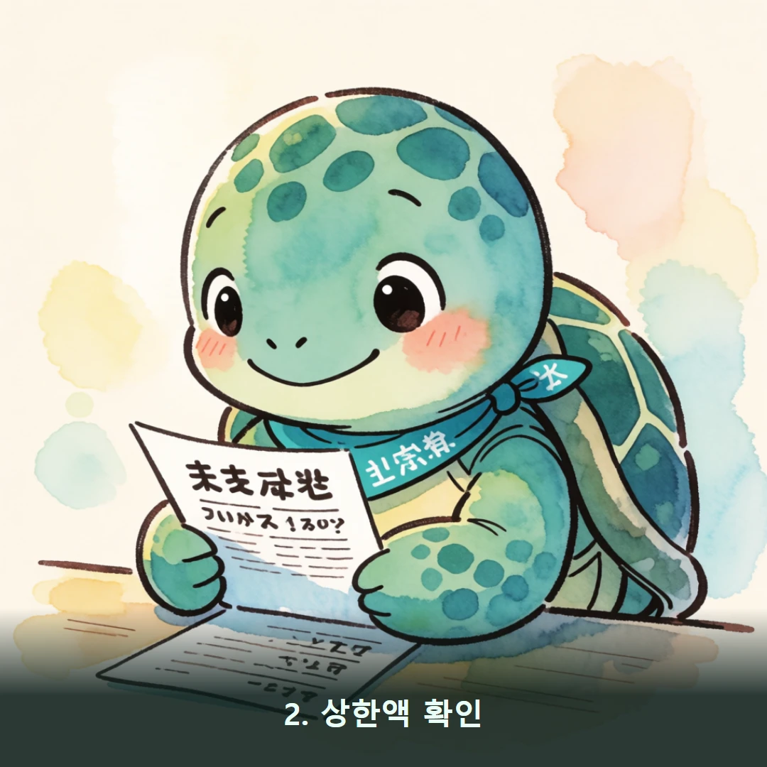 웹툰 2컷 — 2. 상한액 확인