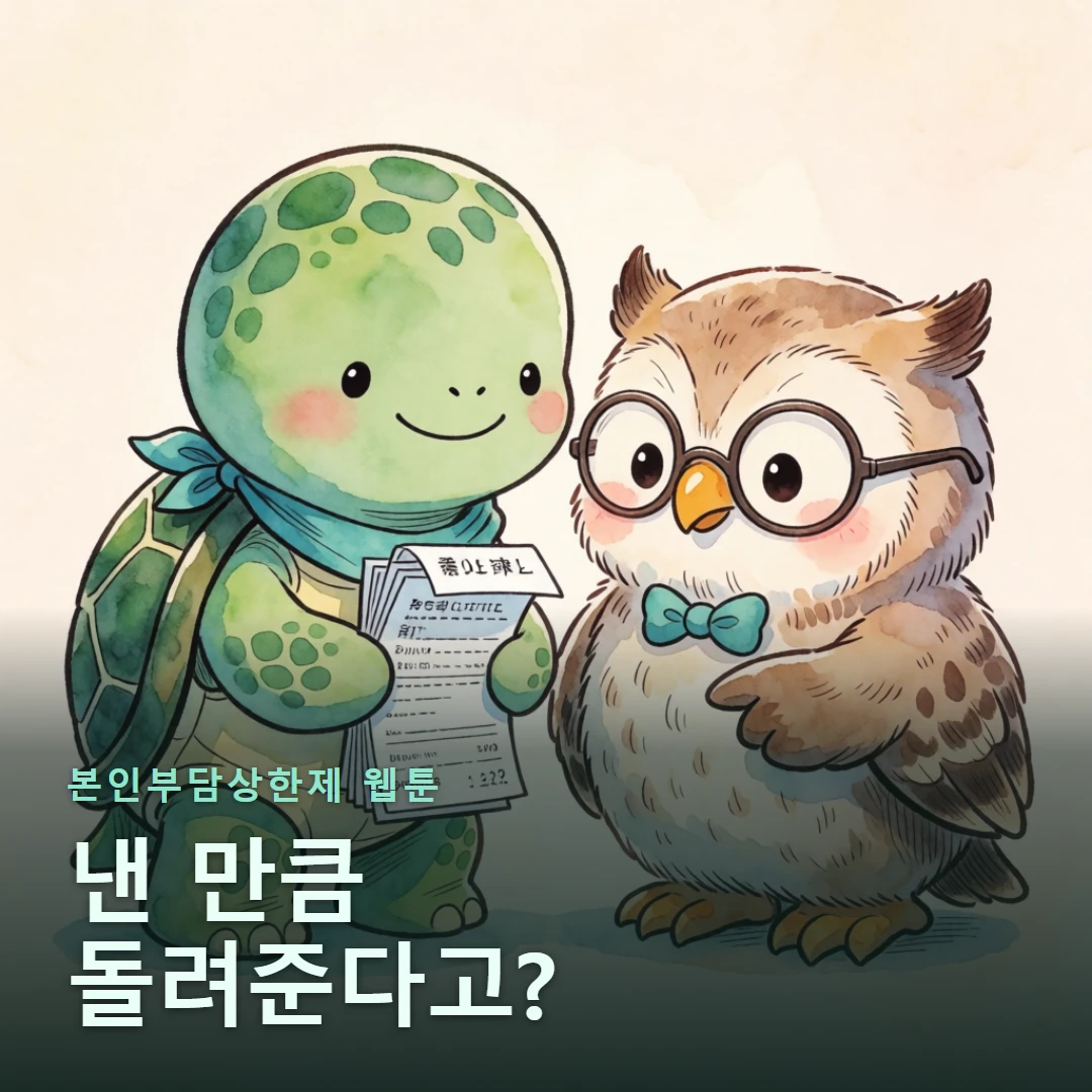 본인부담상한제 웹툰 표지 — 낸 만큼 돌려준다고?