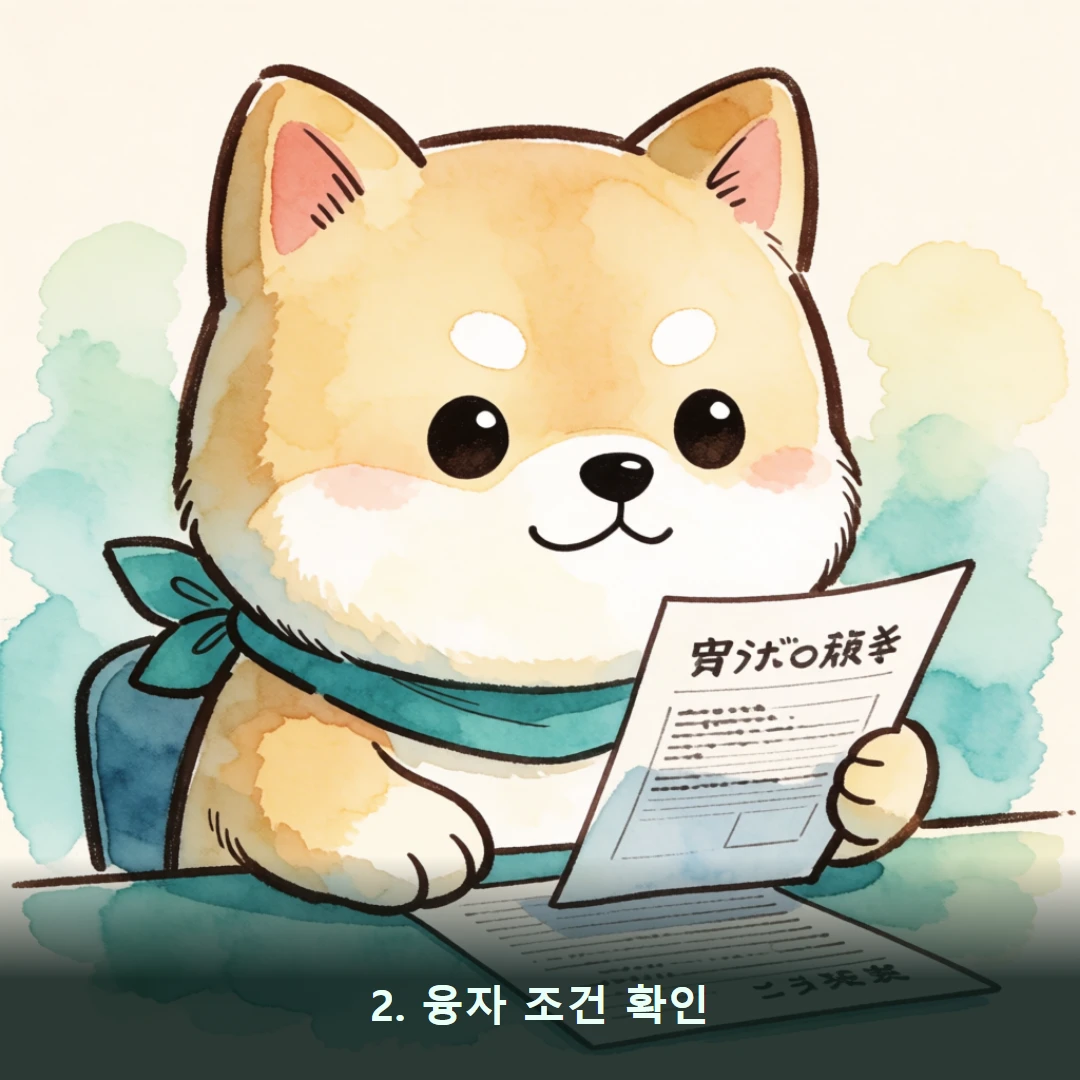 웹툰 2컷 — 2. 융자 조건 확인