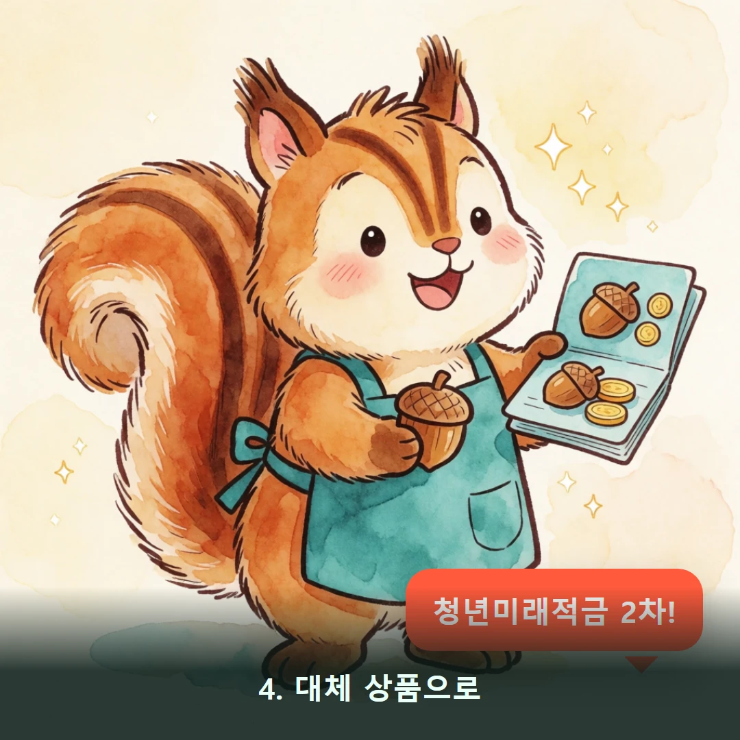 웹툰 4컷 — 4. 대체 상품으로 (청년미래적금 2차!)