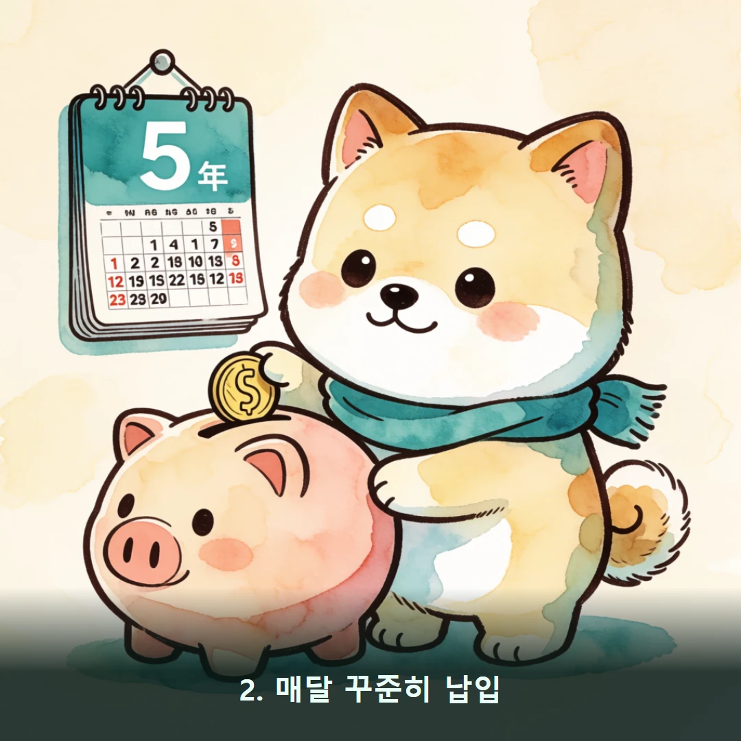 웹툰 2컷 — 2. 매달 꾸준히 납입