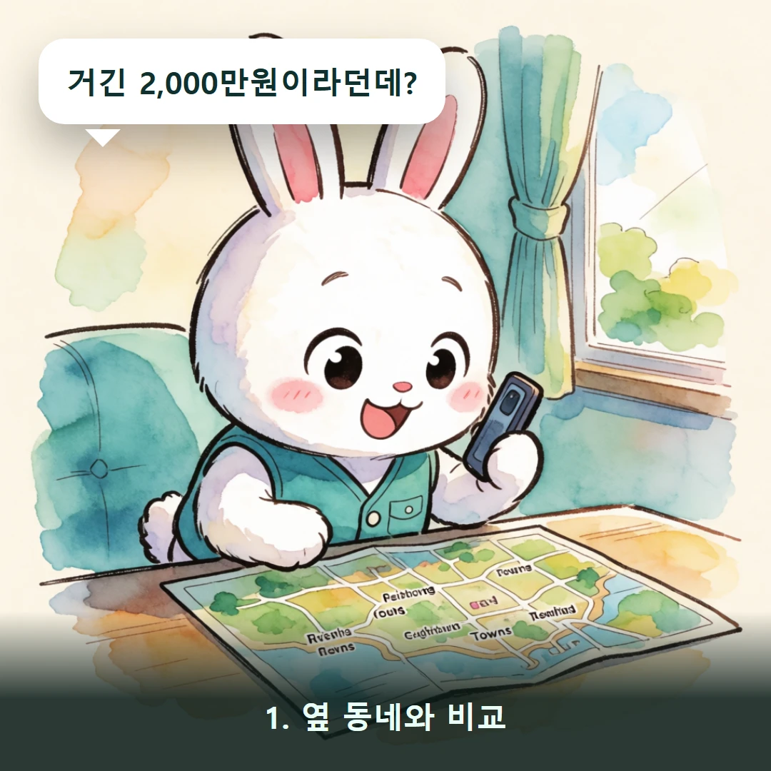 웹툰 1컷 — 1. 옆 동네와 비교 (거긴 2,000만원이라던데?)