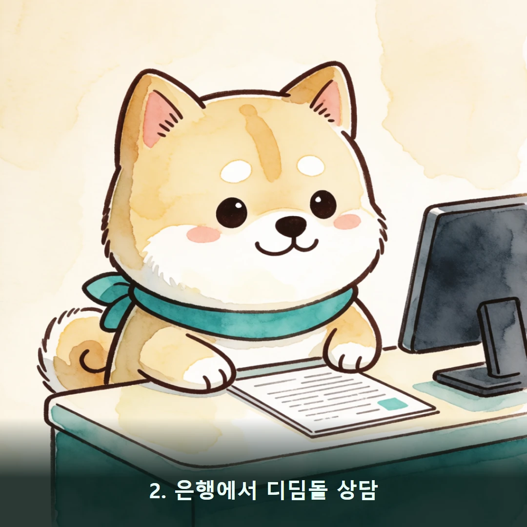 웹툰 2컷 — 2. 은행에서 디딤돌 상담
