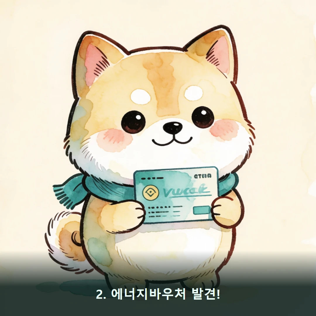 웹툰 2컷 — 2. 에너지바우처 발견!