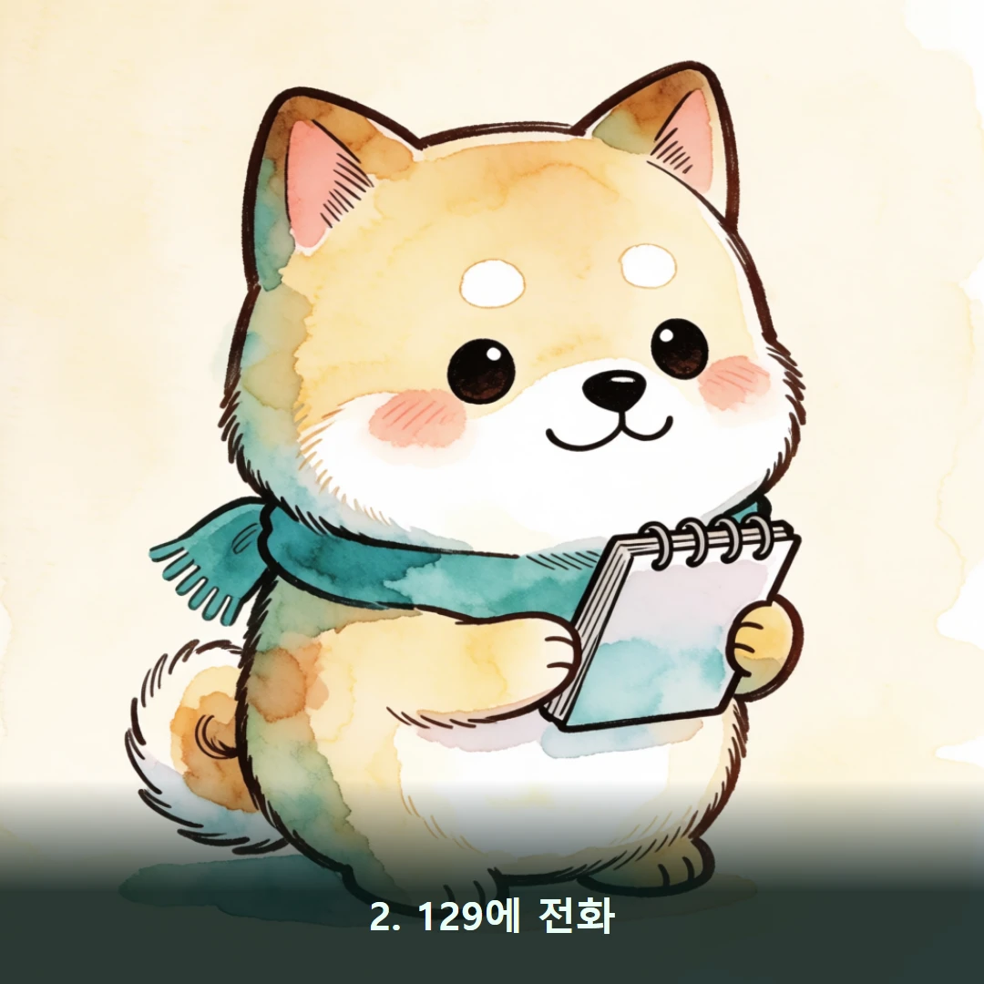 웹툰 2컷 — 2. 129에 전화