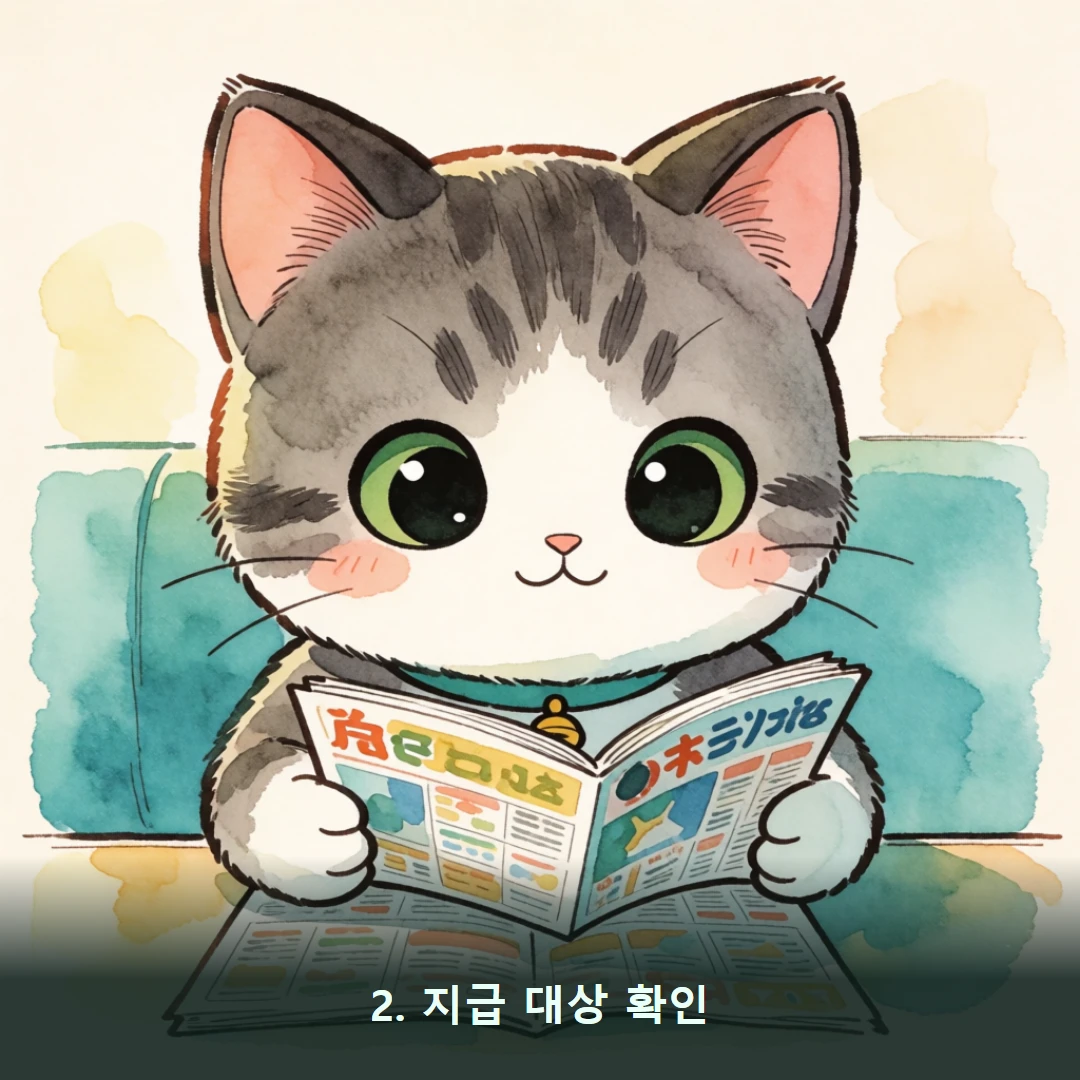 웹툰 2컷 — 2. 지급 대상 확인