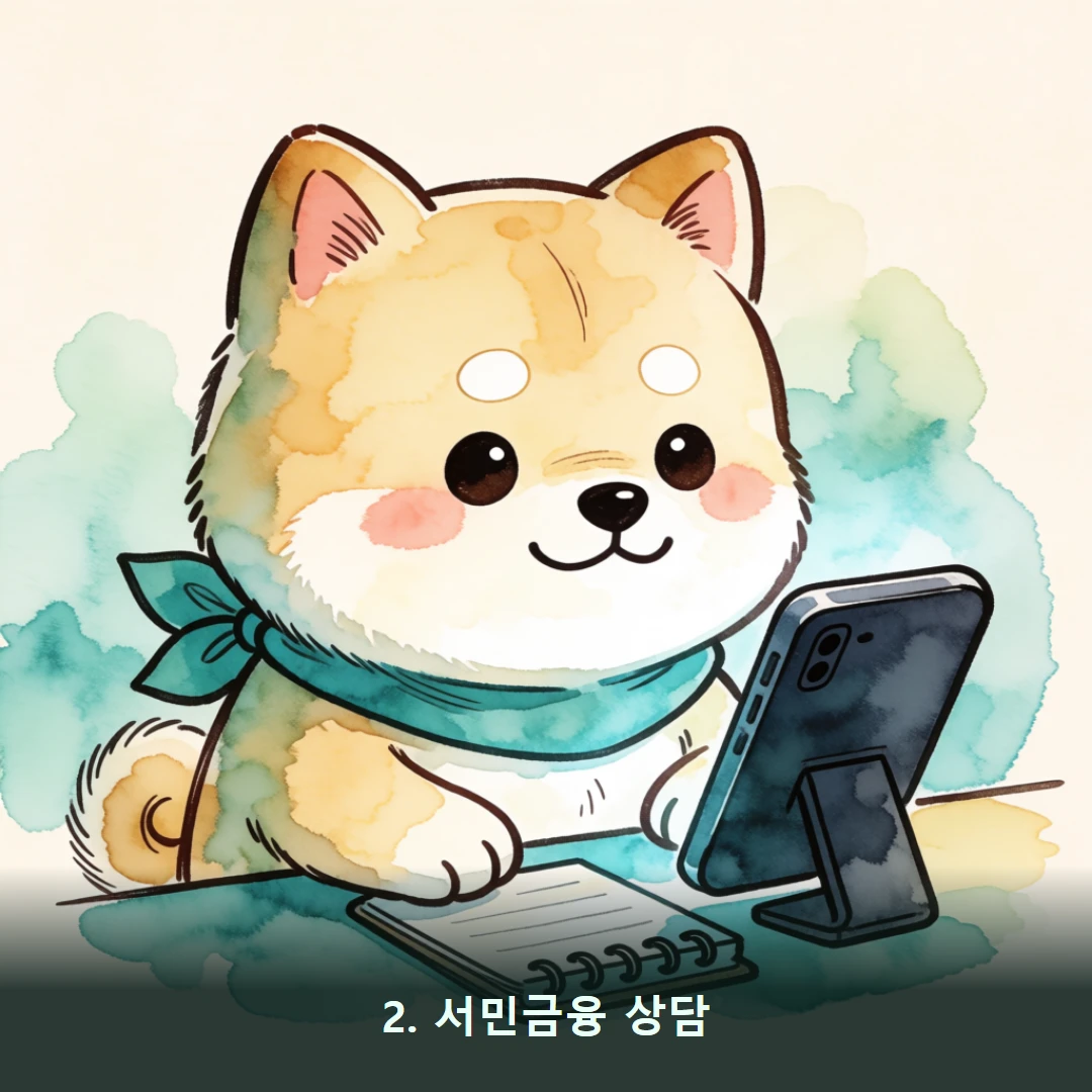 웹툰 2컷 — 2. 서민금융 상담