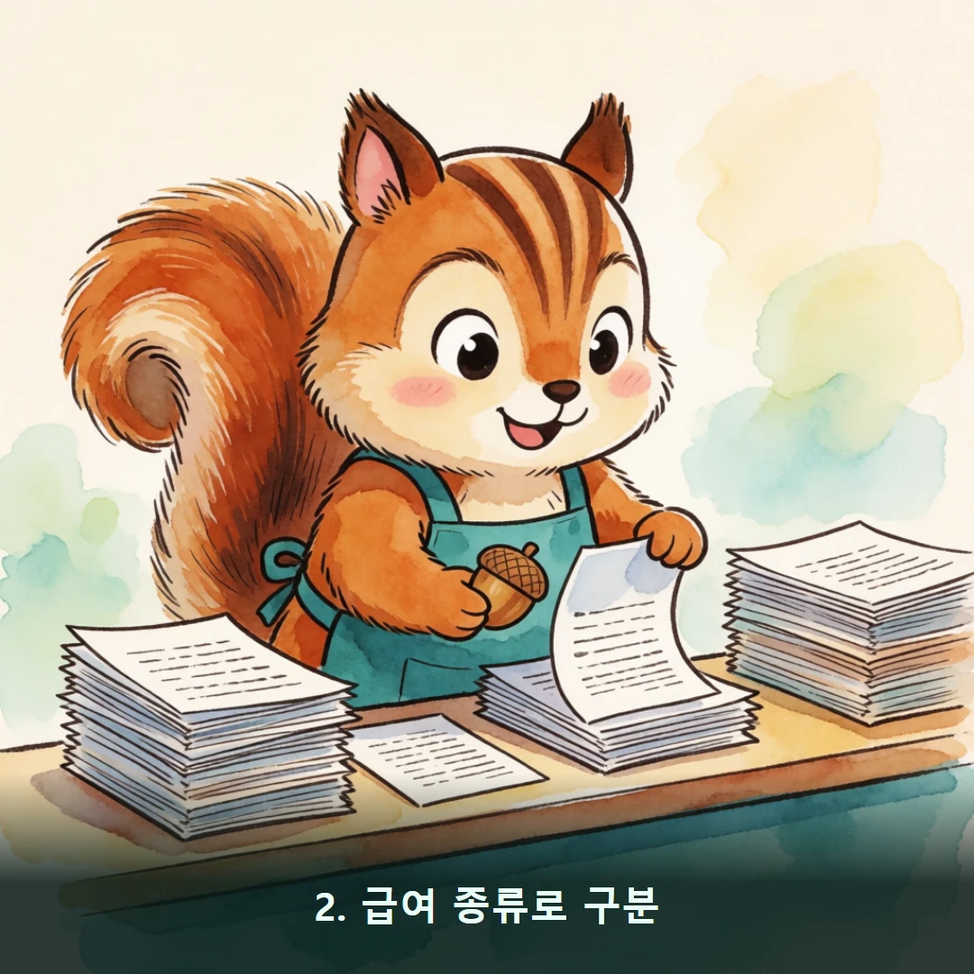 웹툰 2컷 — 2. 급여 종류로 구분