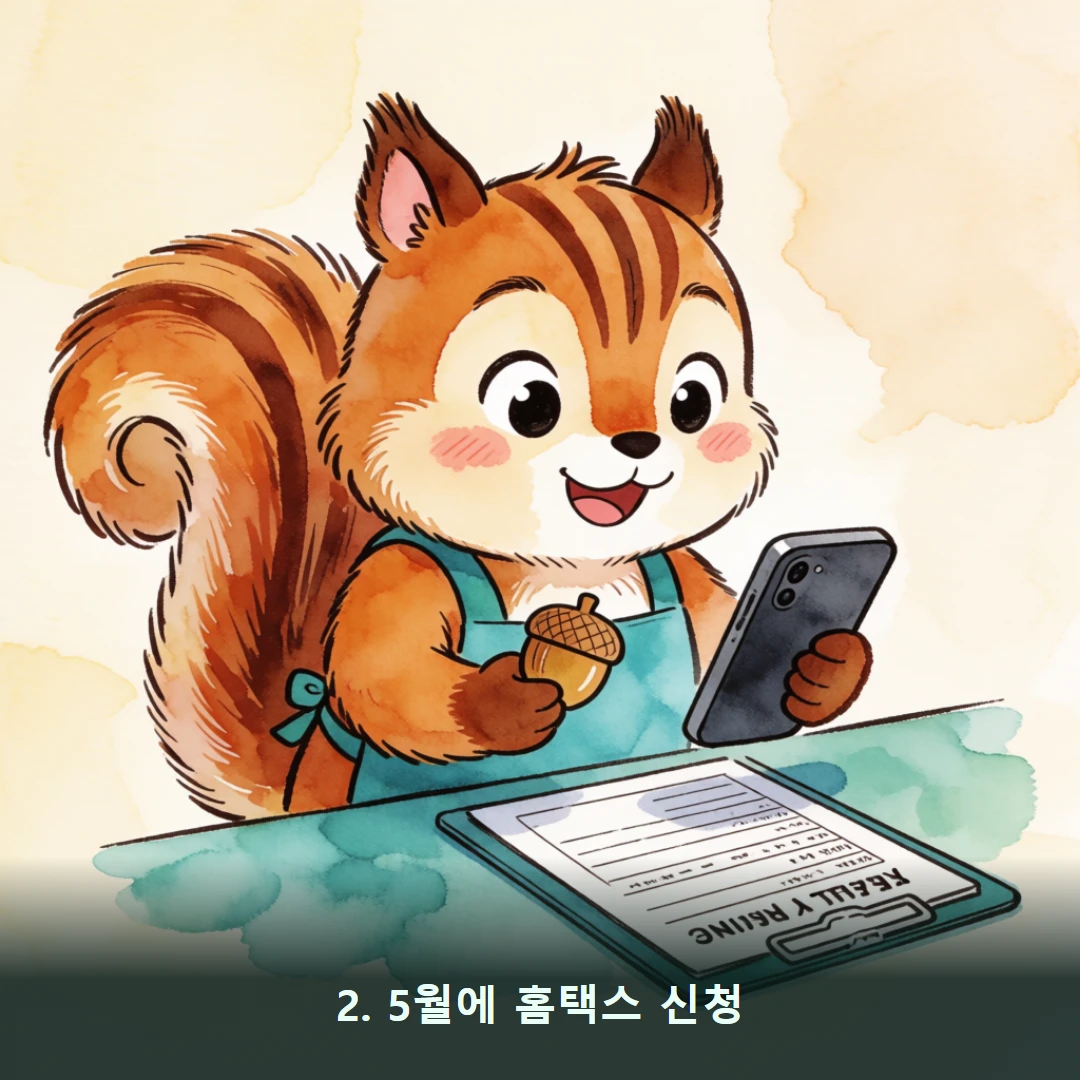 웹툰 2컷 — 2. 5월에 홈택스 신청