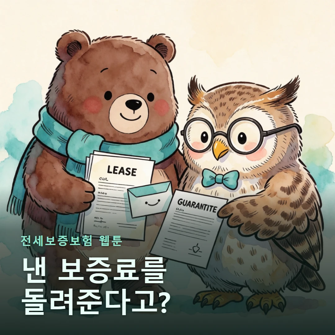 전세보증보험 웹툰 표지 — 낸 보증료를 돌려준다고?