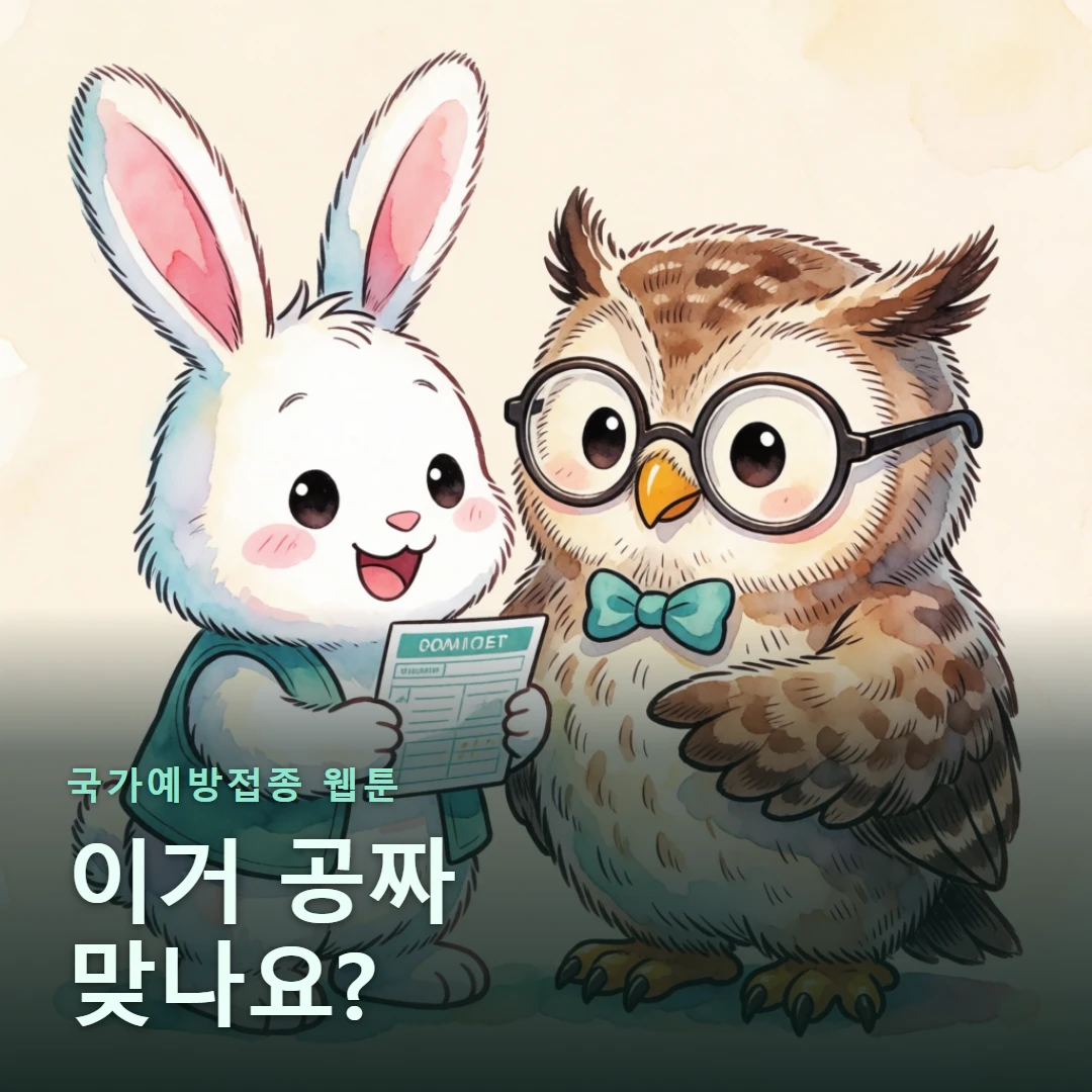 국가예방접종 웹툰 표지 — 이거 공짜 맞나요?