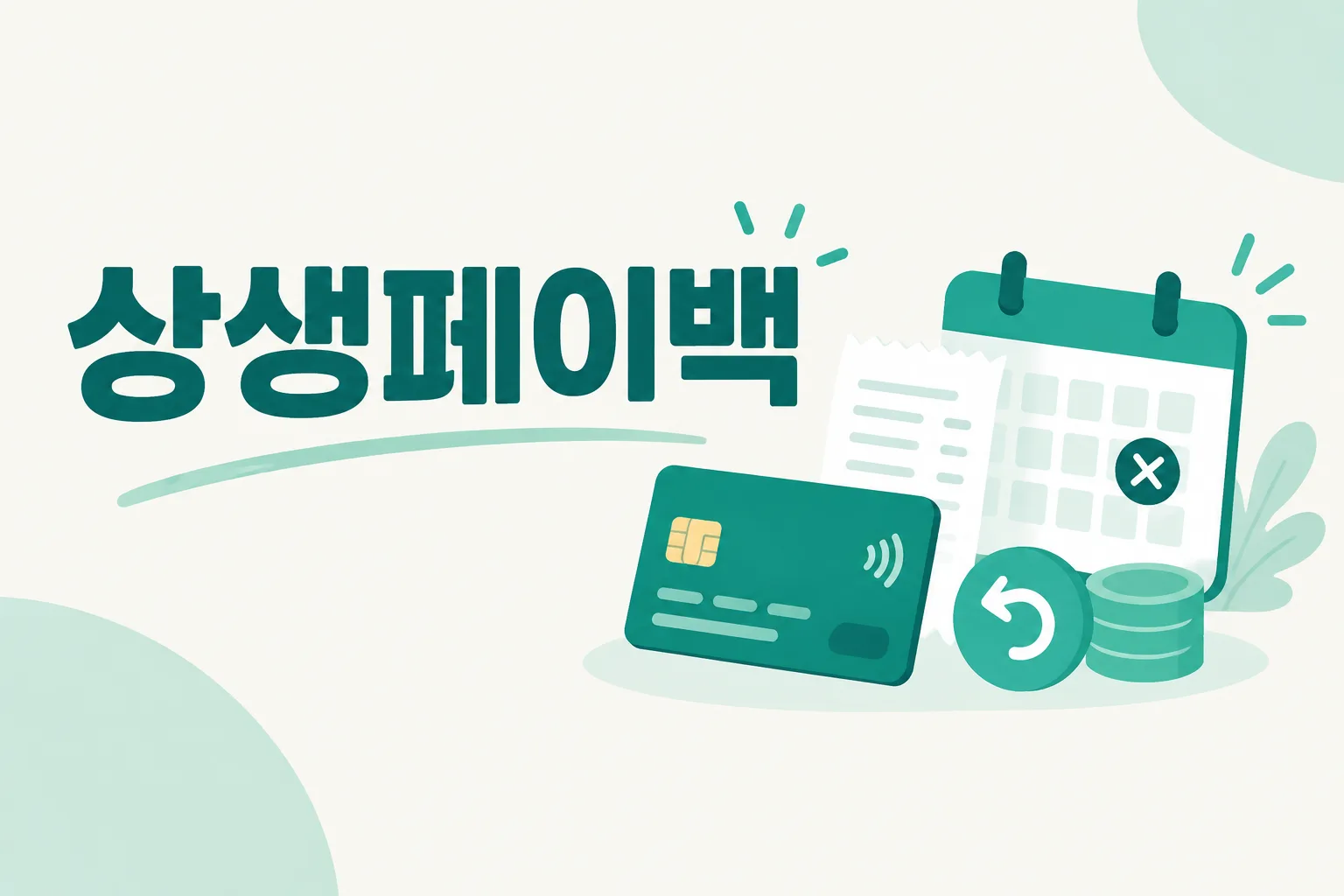 상생페이백 안내 일러스트 — 2025년 9~12월 한시 사업으로 종료 · 2026년 예산 미반영